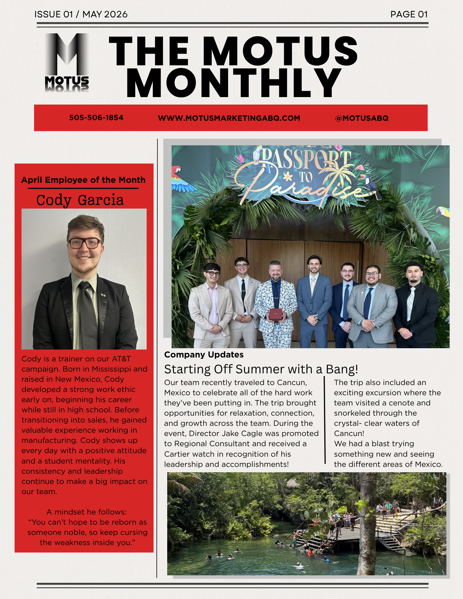 The Motus Monthly — Motus Marketing Newsletter