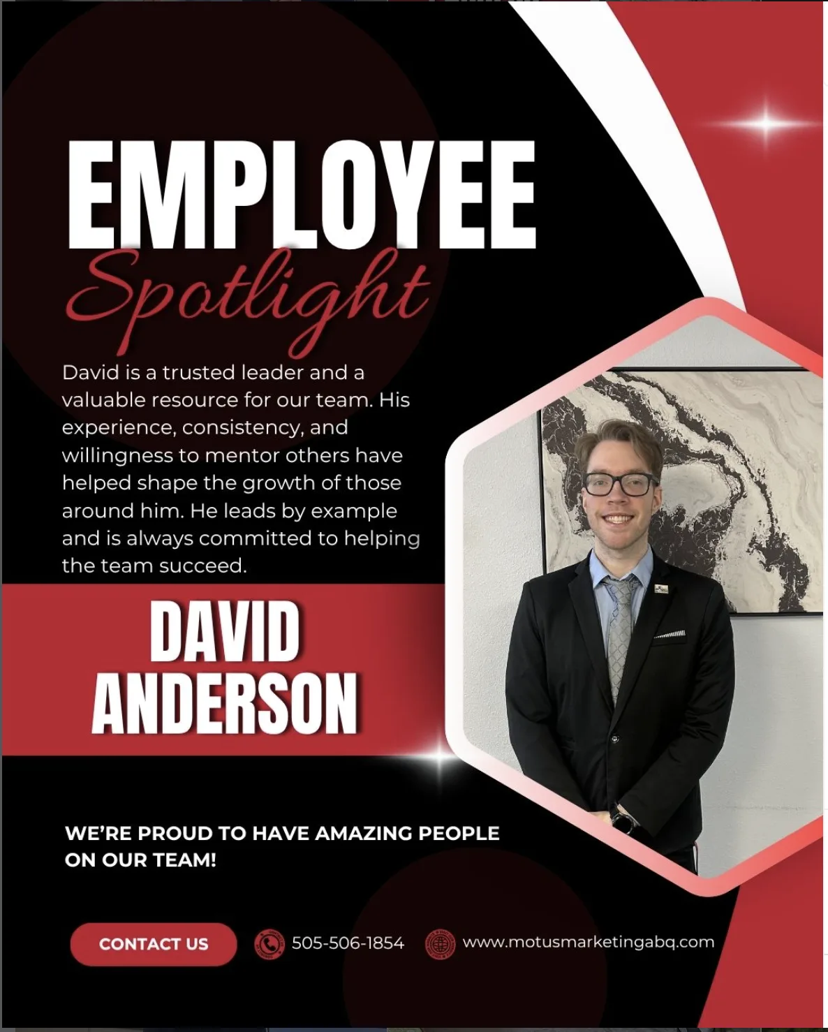 Employee Spotlight — David Anderson, Motus Marketing