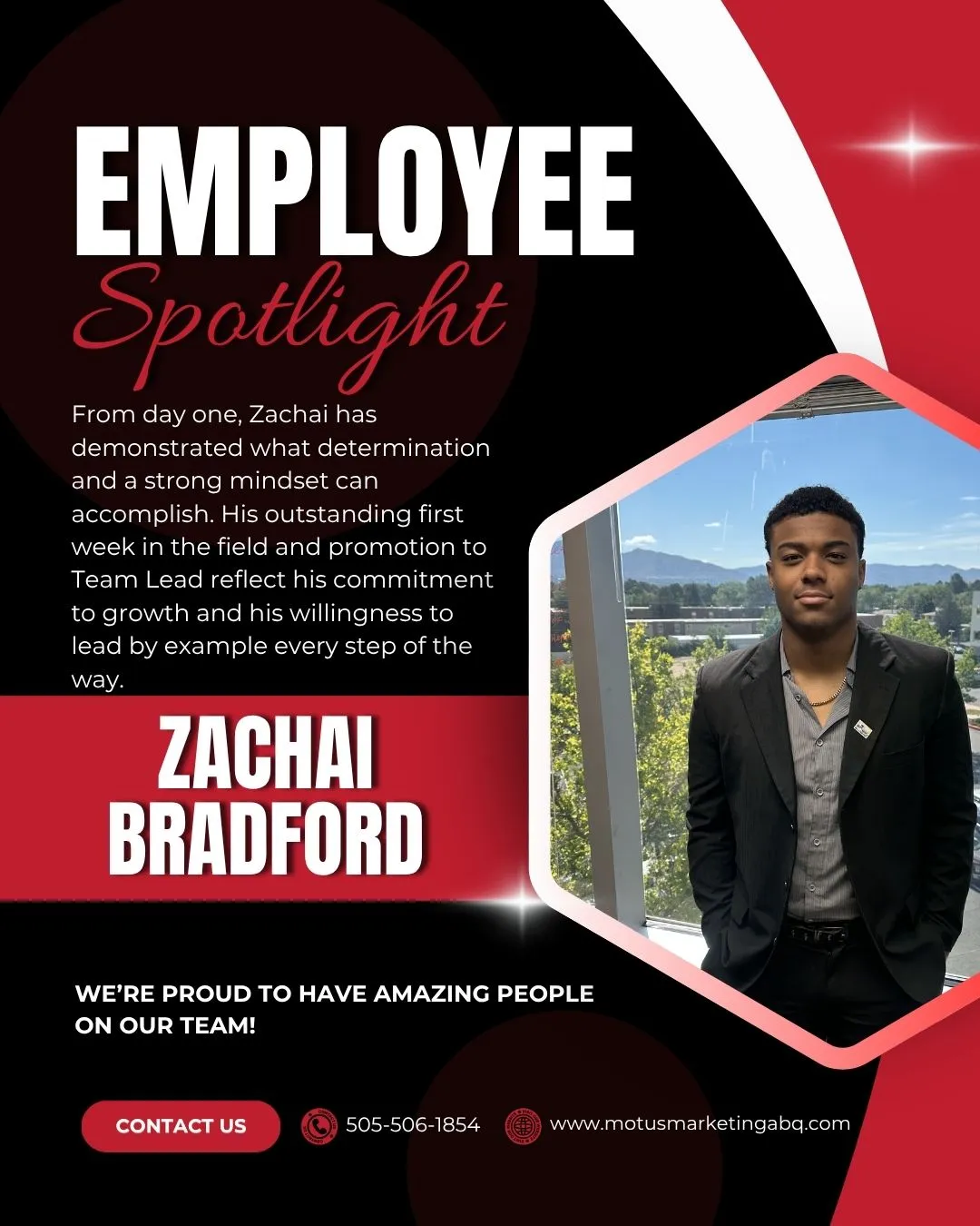 Employee Spotlight — Zachai Bradford, Motus Marketing